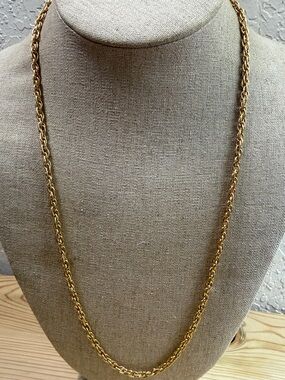 Trifari Gold Tone Rope Chain Necklace